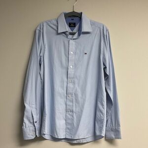 Tommy Hilfiger Pale Blue Long Sleeve Men's Dress Shirt